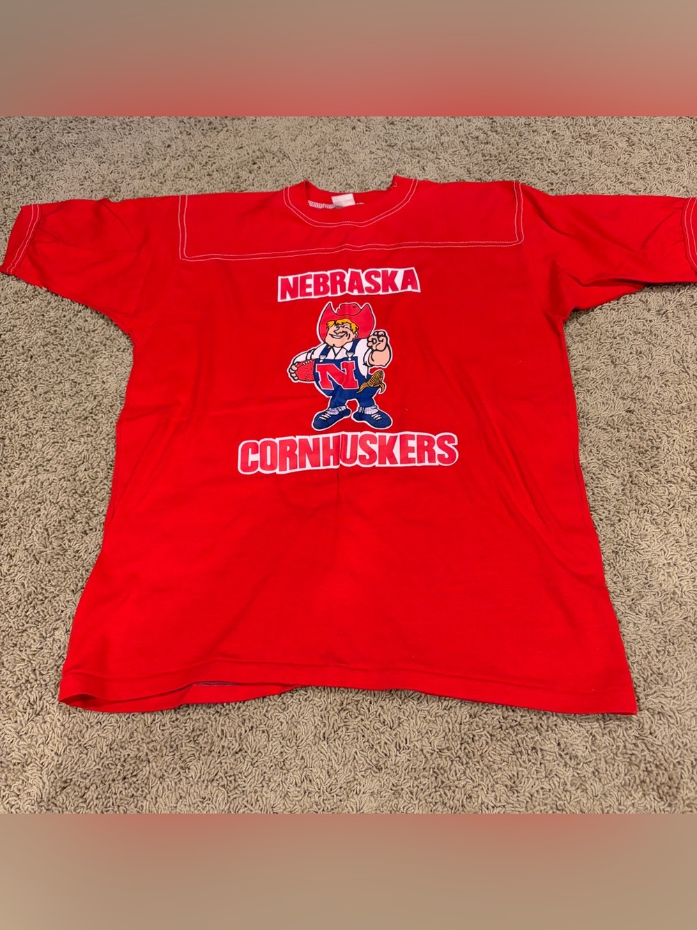 Nebraska Cornhuskers Vintage Shirt XLarge  Tee USA Made Herbie Husker